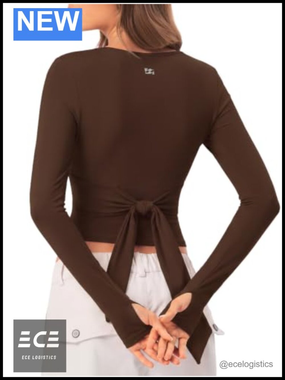 Women's V-Neck Long Sleeve Thumbhole Workout Top Slim Fit Pilates Yoga Ballet